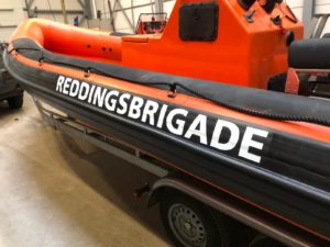 reddingsbrigade logo uit hypalon gesneden